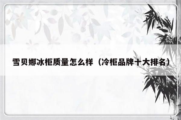 雪贝娜冰柜质量怎么样(冷柜品牌十大排名)