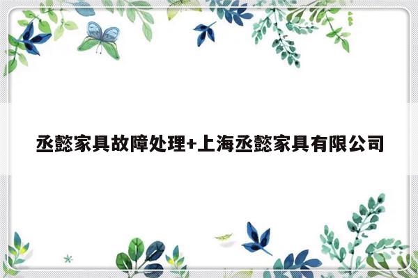 丞懿家具故障处理+上海丞懿家具有限公司