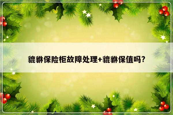 貔貅保险柜故障处理+貔貅保值吗?