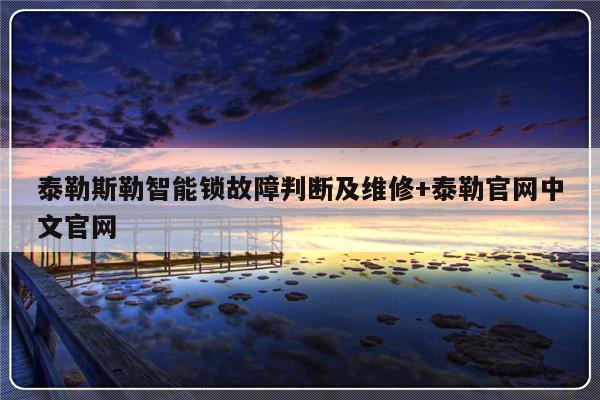 泰勒斯勒智能锁故障判断及维修+泰勒官网中文官网