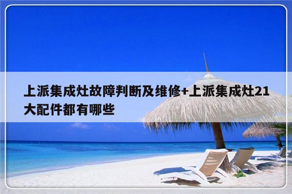 上派集成灶故障判断及维修+上派集成灶21大配件都有哪些