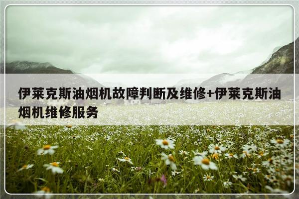 伊莱克斯油烟机故障判断及维修+伊莱克斯油烟机维修服务