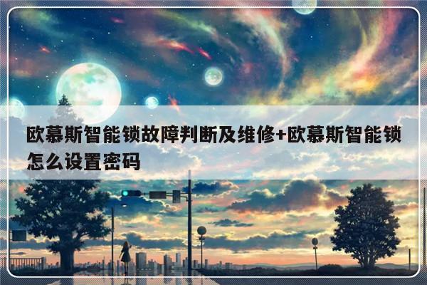 欧慕斯智能锁故障判断及维修+欧慕斯智能锁怎么设置密码-313啦实用网