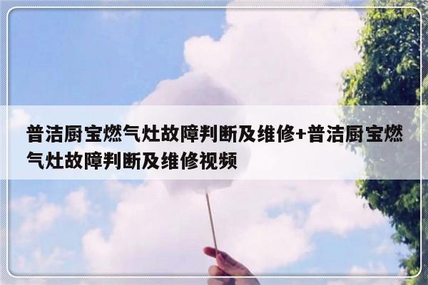 普洁厨宝燃气灶故障判断及维修+普洁厨宝燃气灶故障判断及维修视频-313啦实用网