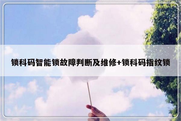 锁科码智能锁故障判断及维修+锁科码指纹锁