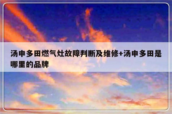 汤申多田燃气灶故障判断及维修+汤申多田是哪里的品牌