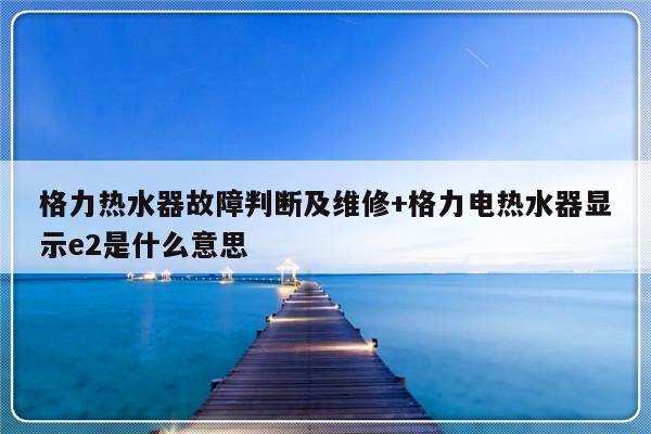 格力热水器故障判断及维修+格力电热水器显示e2是什么意思-313啦实用网