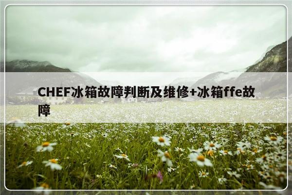 CHEF冰箱故障判断及维修+冰箱ffe故障