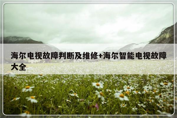 海尔电视故障判断及维修+海尔智能电视故障大全-313啦实用网