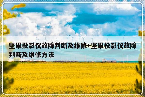 坚果投影仪故障判断及维修+坚果投影仪故障判断及维修方法-313啦实用网