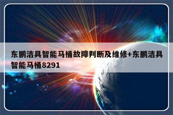 东鹏洁具智能马桶故障判断及维修+东鹏洁具智能马桶8291
