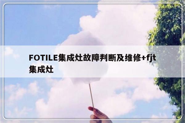 FOTILE集成灶故障判断及维修+fjt集成灶