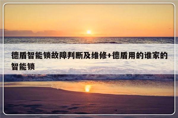 德盾智能锁故障判断及维修+德盾用的谁家的智能锁