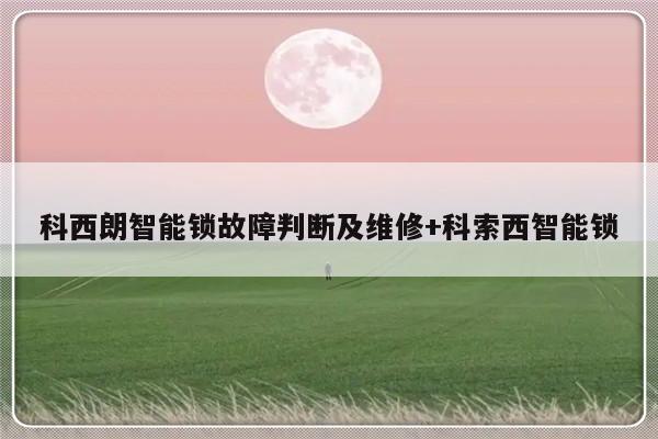 科西朗智能锁故障判断及维修+科索西智能锁