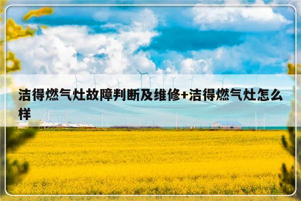 洁得燃气灶故障判断及维修+洁得燃气灶怎么样-313啦实用网