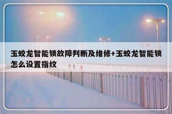 玉蛟龙智能锁故障判断及维修+玉蛟龙智能锁怎么设置指纹