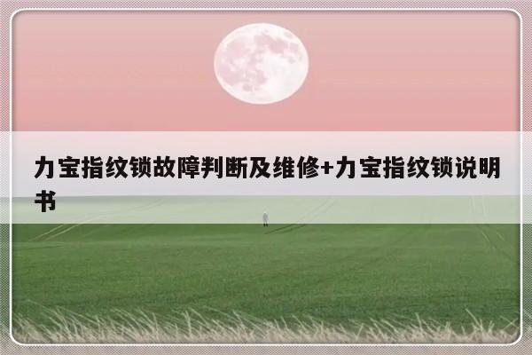 力宝指纹锁故障判断及维修+力宝指纹锁说明书