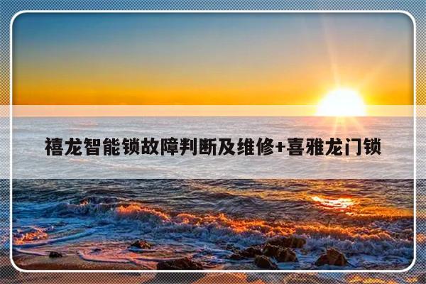 禧龙智能锁故障判断及维修+喜雅龙门锁