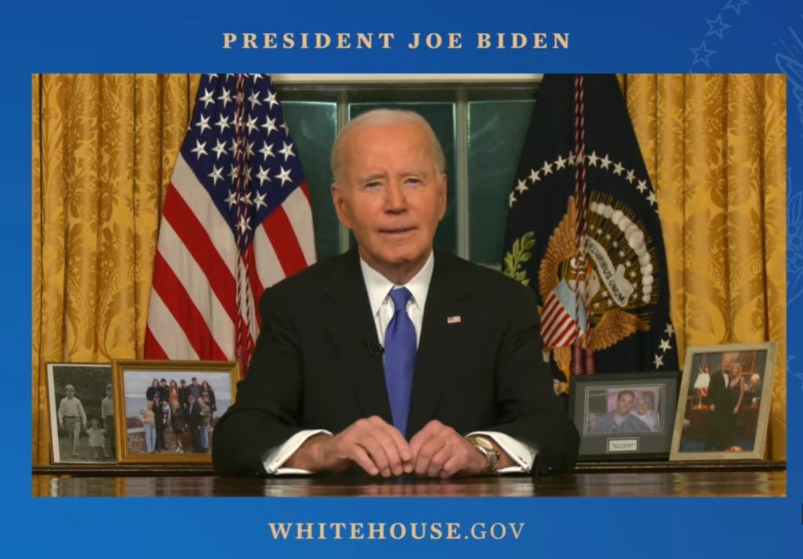 拜登告别演说:抨击美国正形成寡头政治 警告AI风险