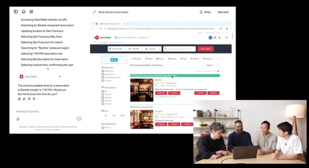 电脑成精了!OpenAI推出AI代理Operator 能像人类一样浏览网页