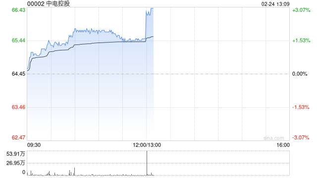 中电控股将于3月20日派发2024年第四期中期股息每股1.26港元