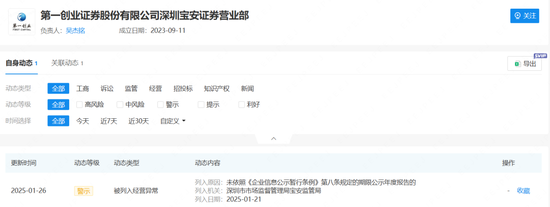 券商再现“异常经营”!第一创业深圳宝安营业部成焦点