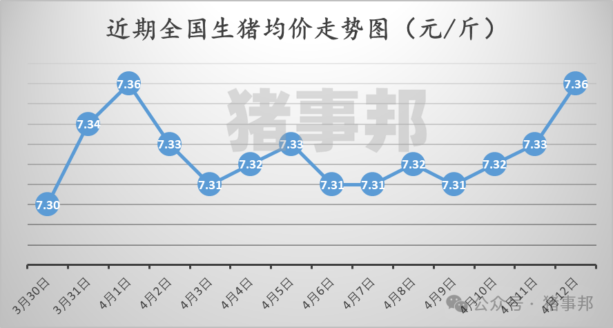 猪事邦||4月12日猪价汇总（“二育”升温，北涨南稳！）