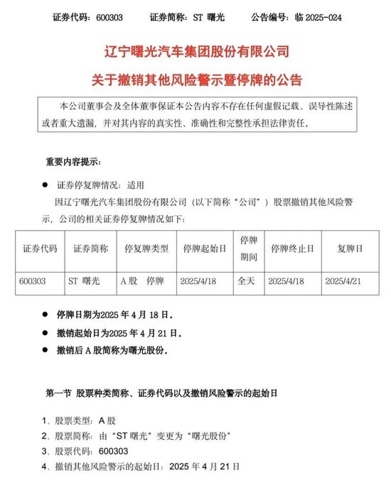 ST曙光历时3年摘帽,近日股价表现强劲