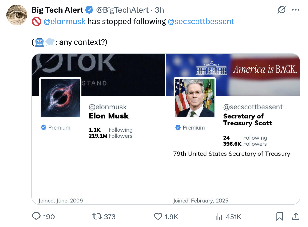 美国税务局长“一周三换”,特朗普又支持了贝森特,马斯克进一步失势?