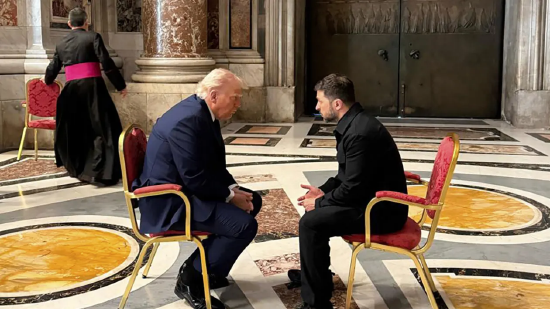 特朗普激烈冲突后首晤泽连斯基,重提对俄严厉制裁