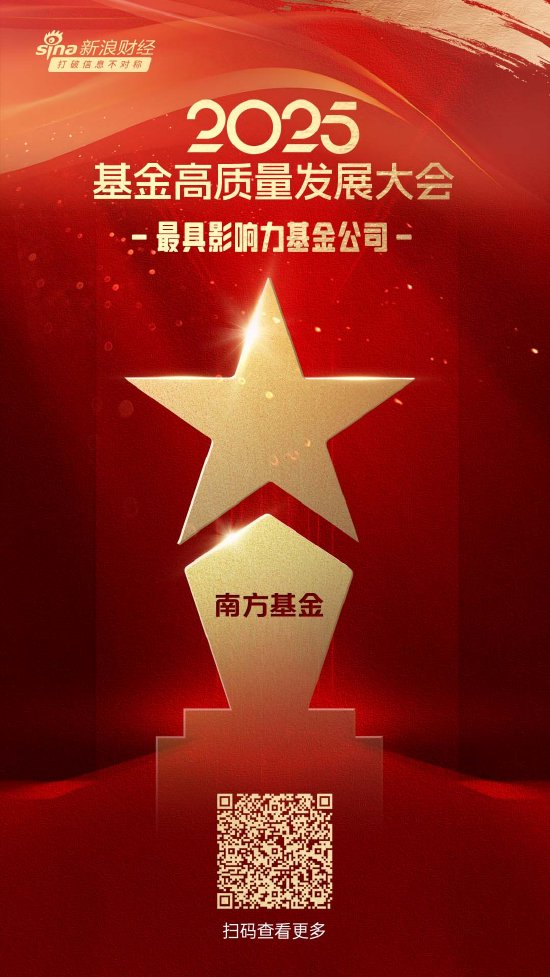 2025公募基金荣誉榜：南方基金获得最具影响力基金公司、最佳投资者教育基金公司等6项大奖