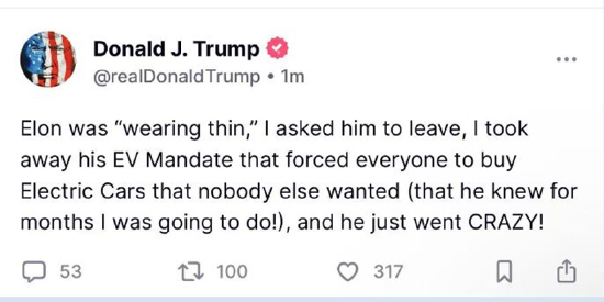 一周外盘头条|特朗普马斯克公开决裂 白银升至2012年来新高 美国4月贸易逆差减半 稳定币第一股IPO股价狂飙