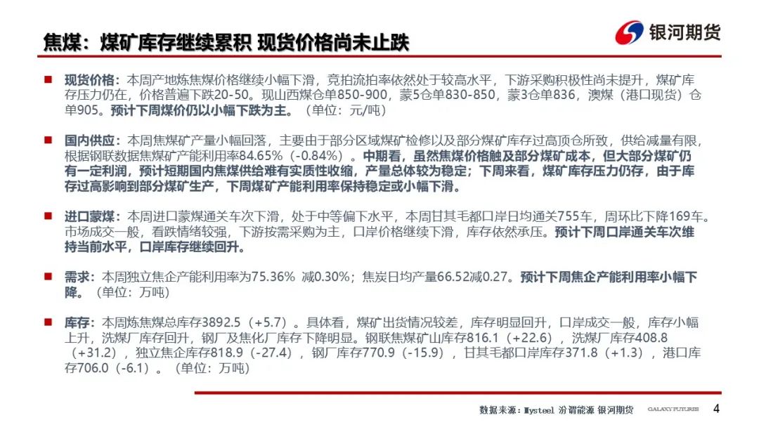 【双焦周报】市场消息扰动增加 谨防盘面冲高回落风险