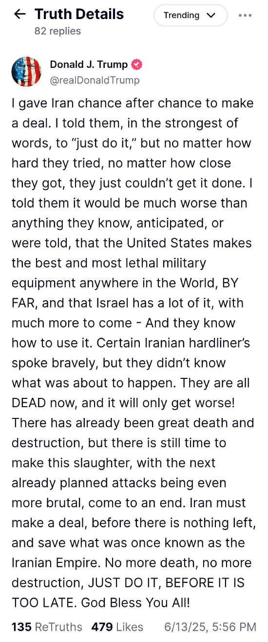 特朗普敦促伊朗达成协议 以免“为时已晚”