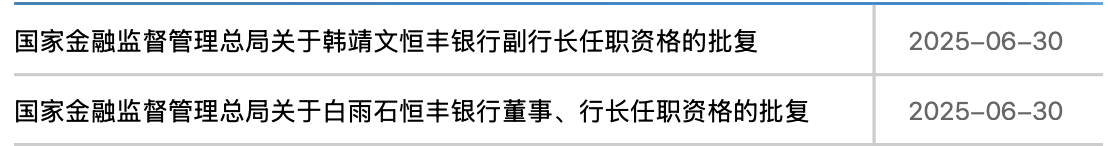 “80后”白雨石获批出任恒丰银行行长