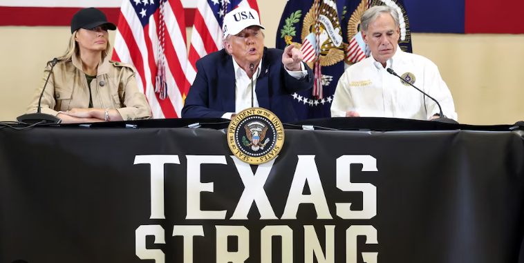 得州洪水已致129人遇难 美总统特朗普强硬回应批评声音