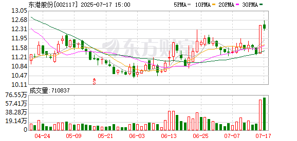 东港股份：截至2025年7月10日公司股东总数为38656户