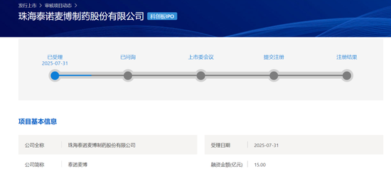 重启后首家获受理！高瓴入股