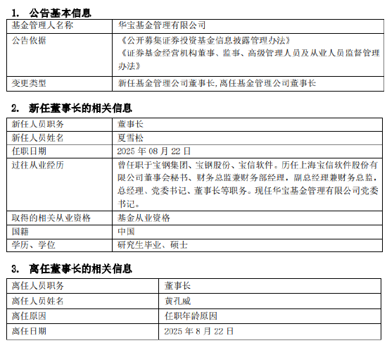 宝武系老将夏雪松接棒黄孔威！能否引领公司实现“万亿华宝”愿景？