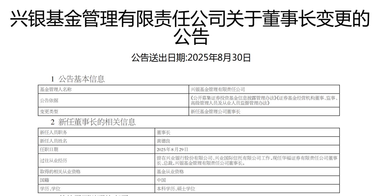 又有头部公募宣布：总经理调整！一日三家公募“换帅”