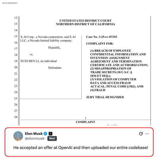 硅谷炸雷！xAI创始老哥携机密叛逃OpenAI，马斯克：他上传了整个代码库