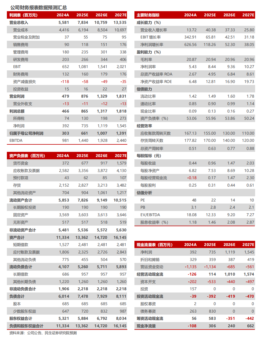 中科电气2025年半年报点评：业绩符合预期，产能布局加速海外拓展【民生电新】