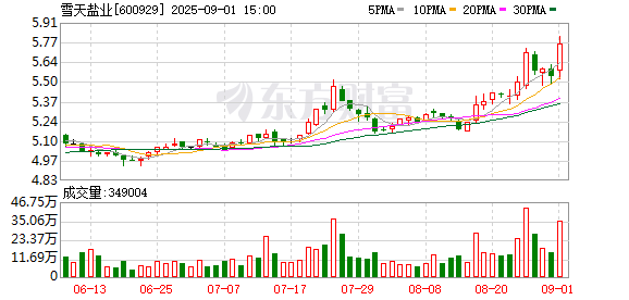 雪天盐业：股东湖南盐业集团增持1385.69万股