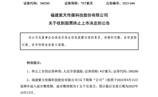 严重财务造假，300280退市！阻碍执法 “首恶”终身禁入