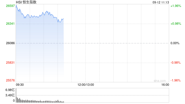 快讯：恒指高开1.74% 科指涨1.97% 科网股、金融股普涨 创新药概念回暖 阿里巴巴涨超5%