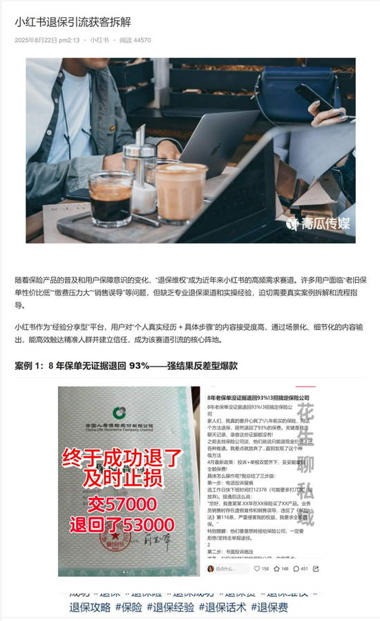 小红书大量退保攻略背后是退保黑产，获客套路曝光