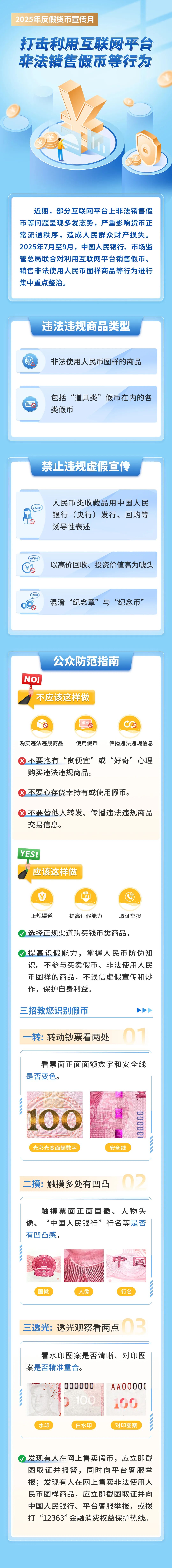 2025年反假货币宣传月丨③打击利用互联网平台非法销售假币等行为