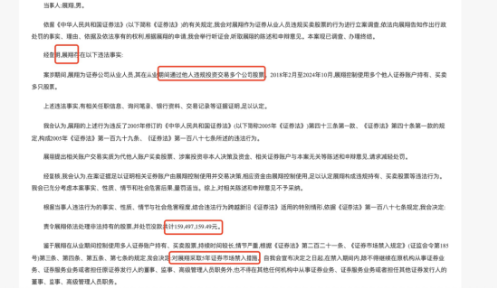 多人遭证监会处罚：展翔被罚没1.59亿，民生证券保荐代表人金亚平从业17年违规炒股16年被罚没1000万