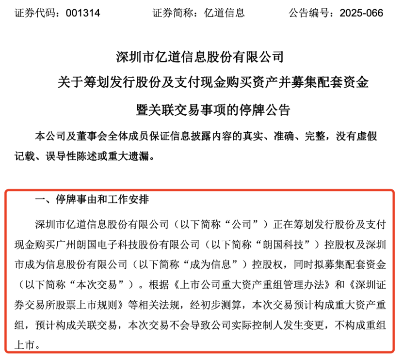 重大资产重组！A股公司 刚刚公告！