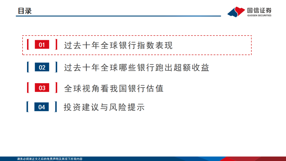 【国信银行·深度】全球十年复盘：哪些银行可以跑出超额收益